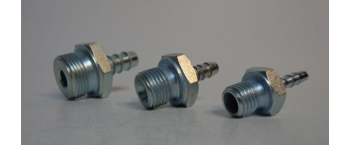 Male base with tail for plastic tube